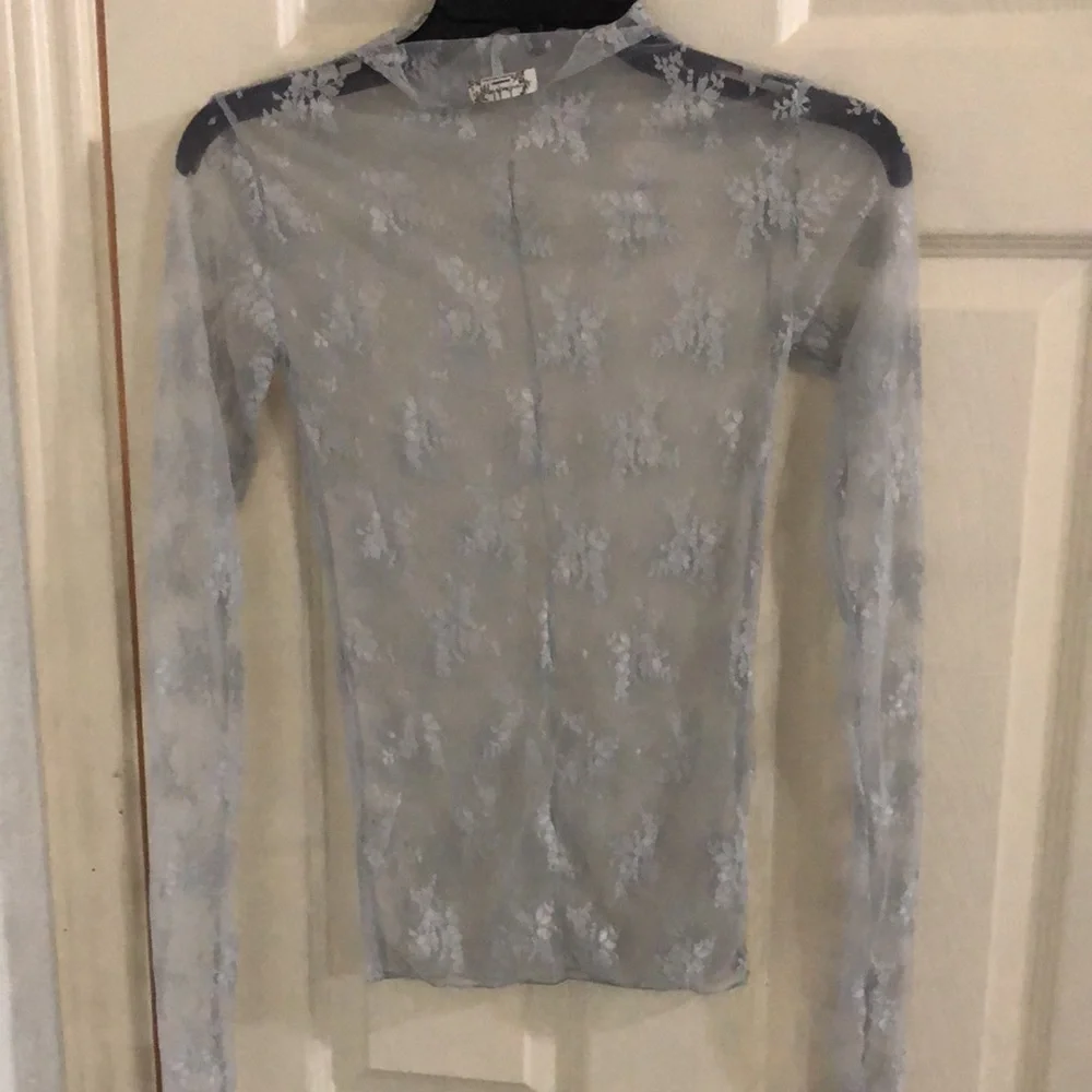 Free People intimately free Lady Lux Layering‎ mockneck long sleeve lace Top